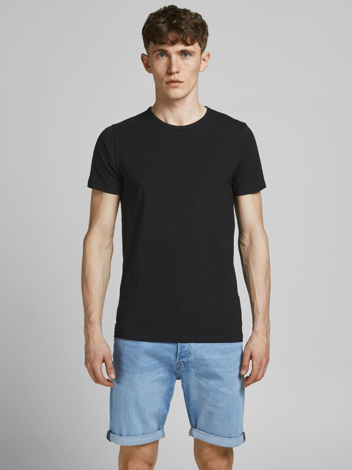 JJEBASIC T-Shirt - BLACK